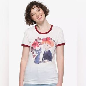New Studio Ghibli Kiki's Delivery Service Watercolor   Junior 2X T-Shirt